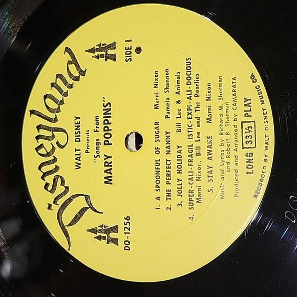 Vintage Disney Record Bundle 101 Dalmatians, Cinderella, Mary Poppins Alice Wond - Picture 4 of 7